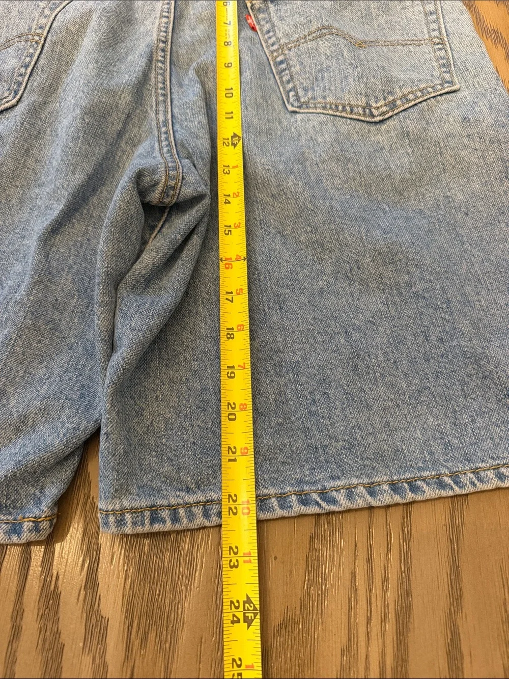 Levi's Light Blue Denim Skirt with Red Tab